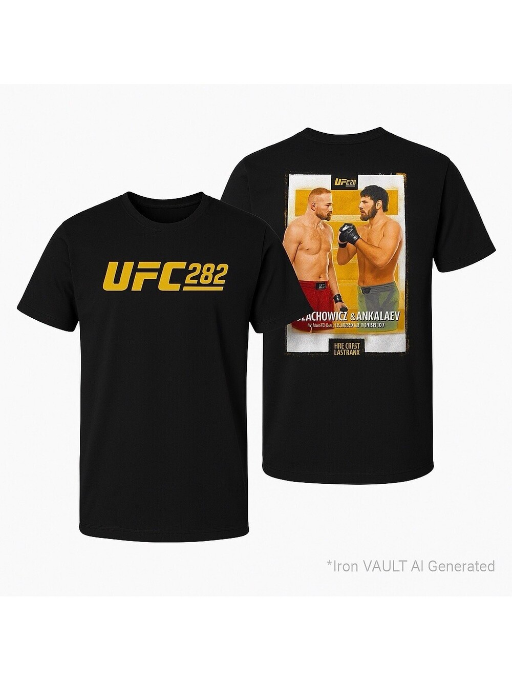 UFC 282 T-Shirt Mens XL Black Jan Blachowicz Ankalaev Vegas Fight Night Tee